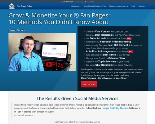 Fan Page Robot | AI-Powered 10-in-1 Marketing Automation Software to Increase Social Media Followers