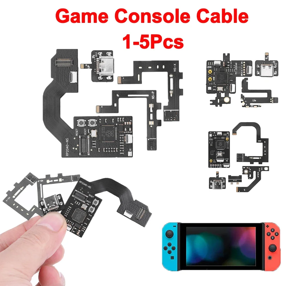 1-5PCS For Switch NS/Lite/OLED RP2040 Game Console Cable Chip Replacement CPU Cable Game Console Cable Power Cord Accessories