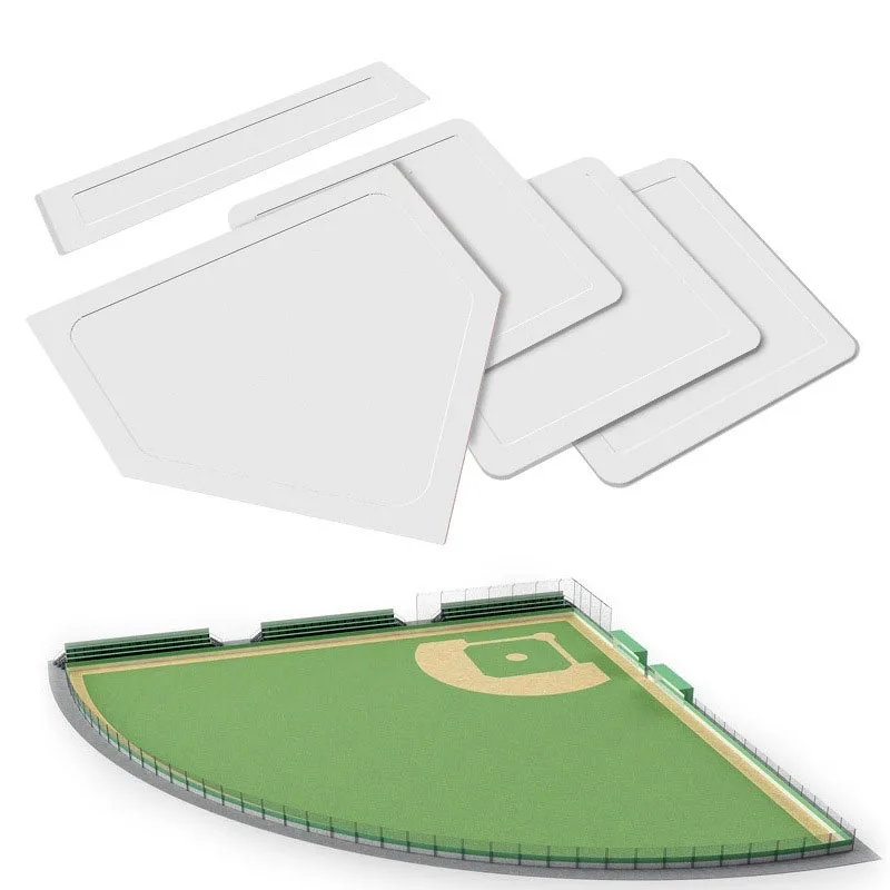 1/5pcs Baseball & Softball Base Set Rubber Field Bases For Kids Adults Practice Team Game Backyard And School Baseball Equipment