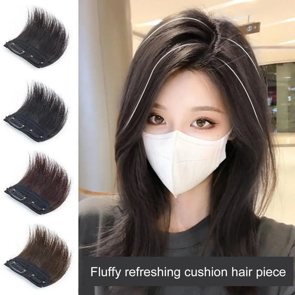 10cm Wig Hair Pad Fluffy Natural Look Hairs Invisible Extensions Straight Hairpiece High Temperature Fiber False Hair Supply