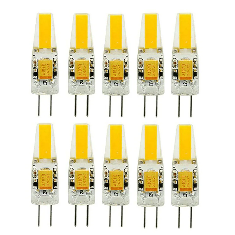 10pcs Mini G4 LED Bulb COB Light AC DC 12V/220V Warm/Cold White 360 Beam Angle Chandelier Spotlight Replace 20/40W Halogen Lamp