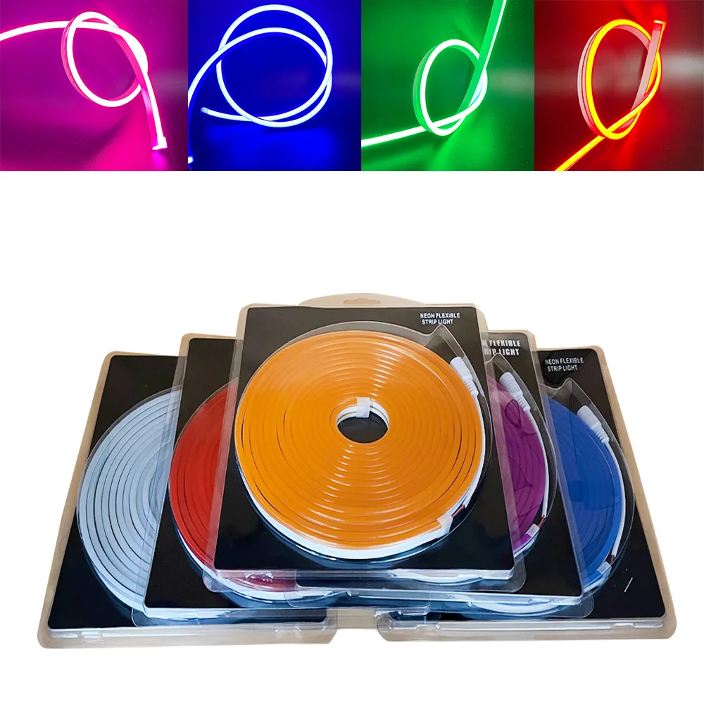 12V Flexible Led Neon Strip Lights With DC Connector Outdoor Waterproof Christmas Living Gaming Room Decor Home Decoration Lamp