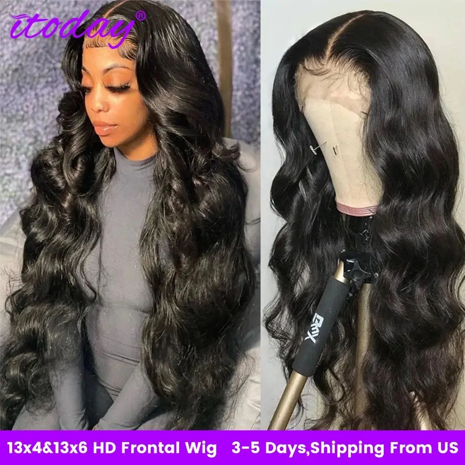 13×4 HD Transparent Lace Front Human Hair Wigs Body Wave Lace Front Wig 13×6 Lace Frontal Wig Brazilian Body Wave Human Hair Wig