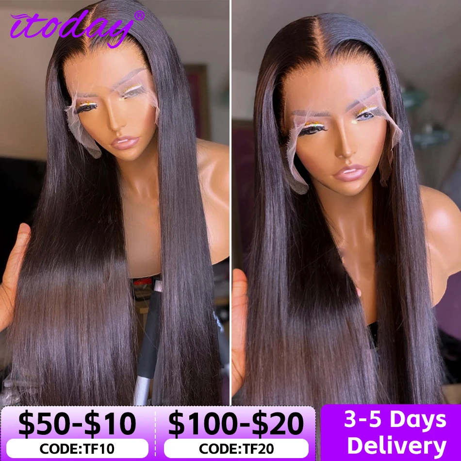 13×6 Straight Lace Front Wigs 32 Inches HD Transparent Lace Frontal Wig Remy Malaysian13x4 Straight Human Hair Wigs For Women