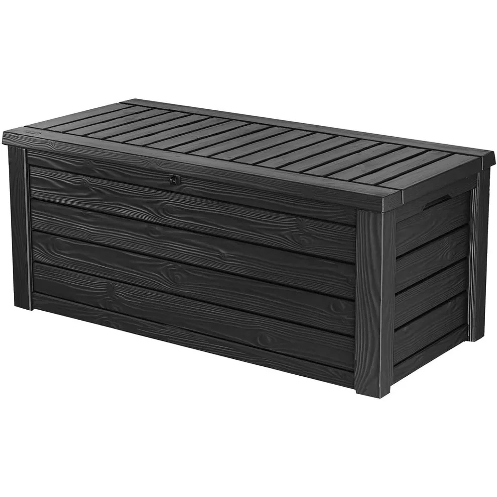 150 Gallon Plastic Backyard Outdoor Storage Deck Box for Patio Decor, Furniture Cushions, Garden Tools, & (*150*) Accessories