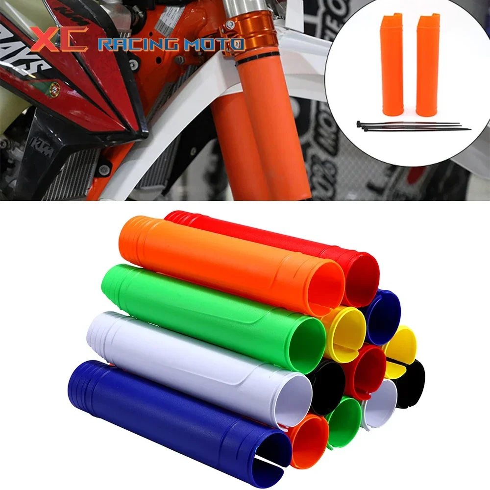 Motorcycle Universal Fork Cover Shock Absorber Guard Protector For KTM Yamaha Kasawaki Suzuki Honda Husqvarna ATVs 125-500cc