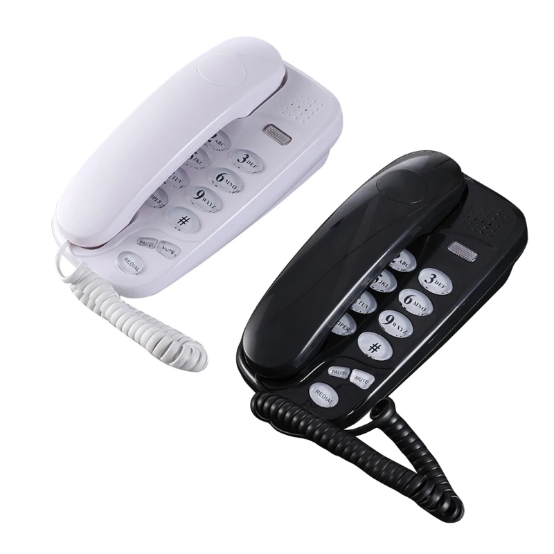 KXT-580 Big Button Corded Phone Telephones Landline Phone with Call Light Redial  Support Wall Mount or Desk Phone