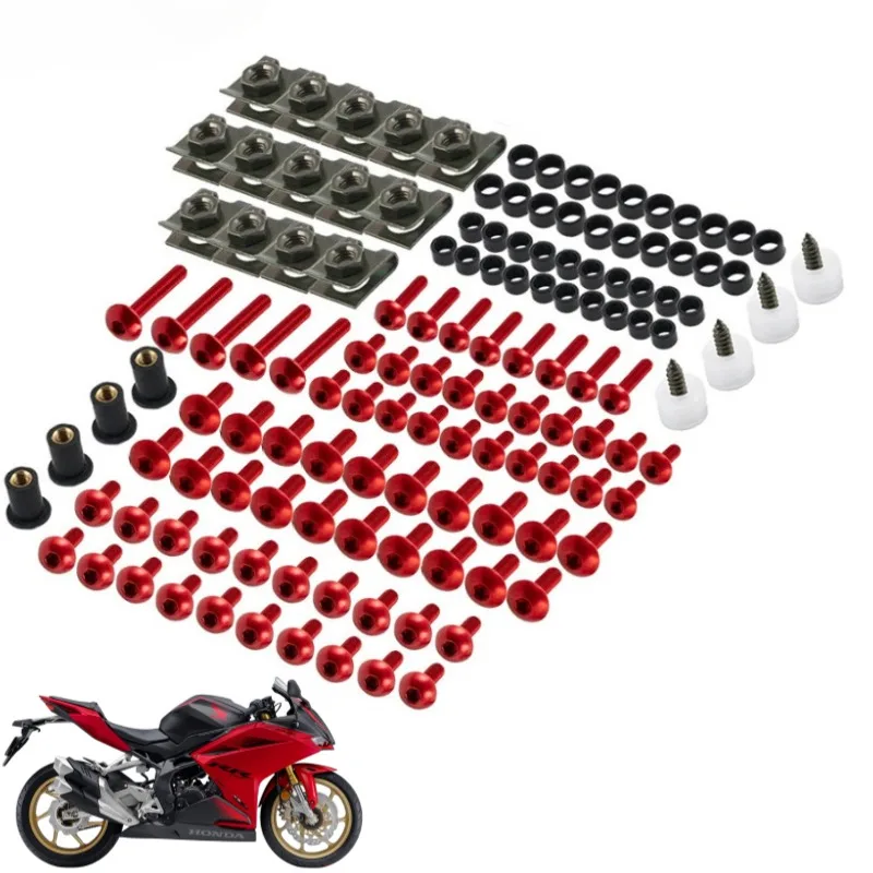 177pcs Motorcycle Screws Fairing Bolts Body Screws Nuts For Honda forza 125 hornet 600 cb125r xadv cbr 600 rr cbr500r rebel 500