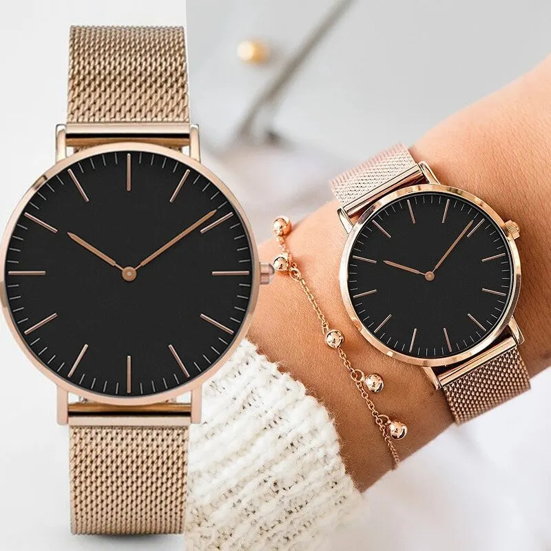 1PC Luxury Rose Gold Watch Women Bracelet Watches Brand Ladies Casual Quartz Watch Steel Women’s Wristwatch Montre Femme Relogio