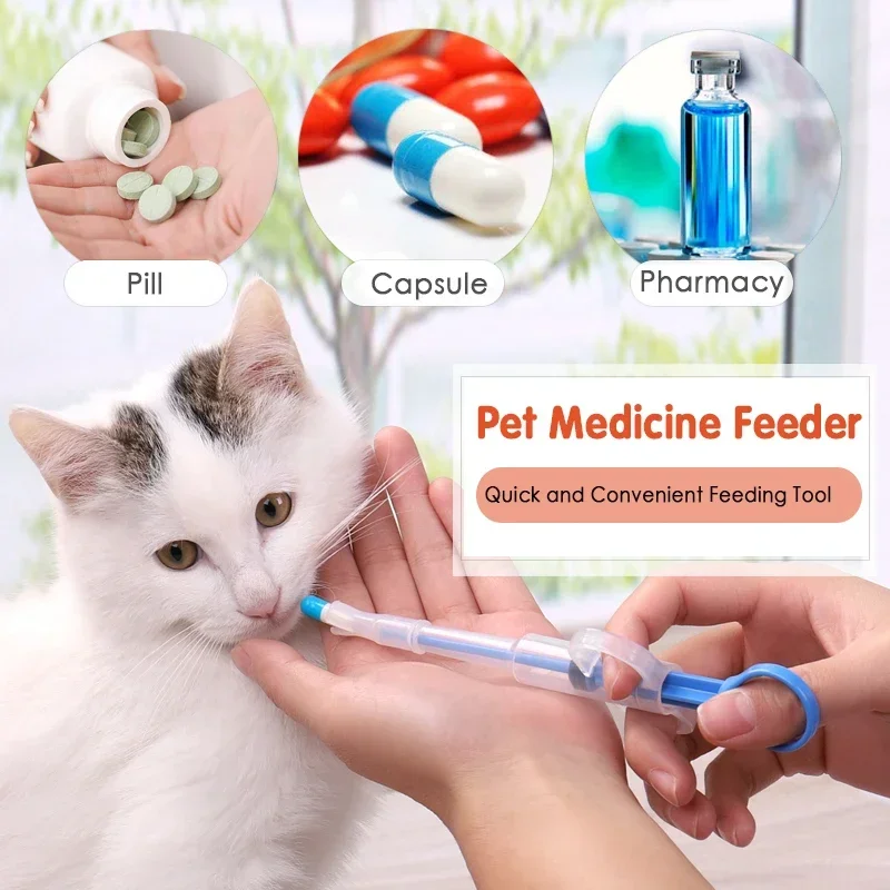 1PC Pet Syringe Tablet Pill Gun Piller Push Dispenser Medicine Water Milk Syringe Tube Feeder Tools Dog Accessories Dog Cat