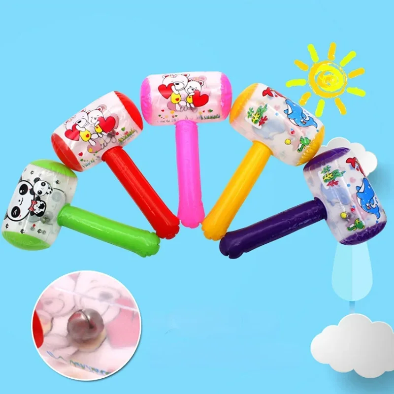 1Pc Small Inflatable Hammer with Bell Kindergarten Children’s Toys Children’s Day Gift Kids Toys Swimming Pool Toys