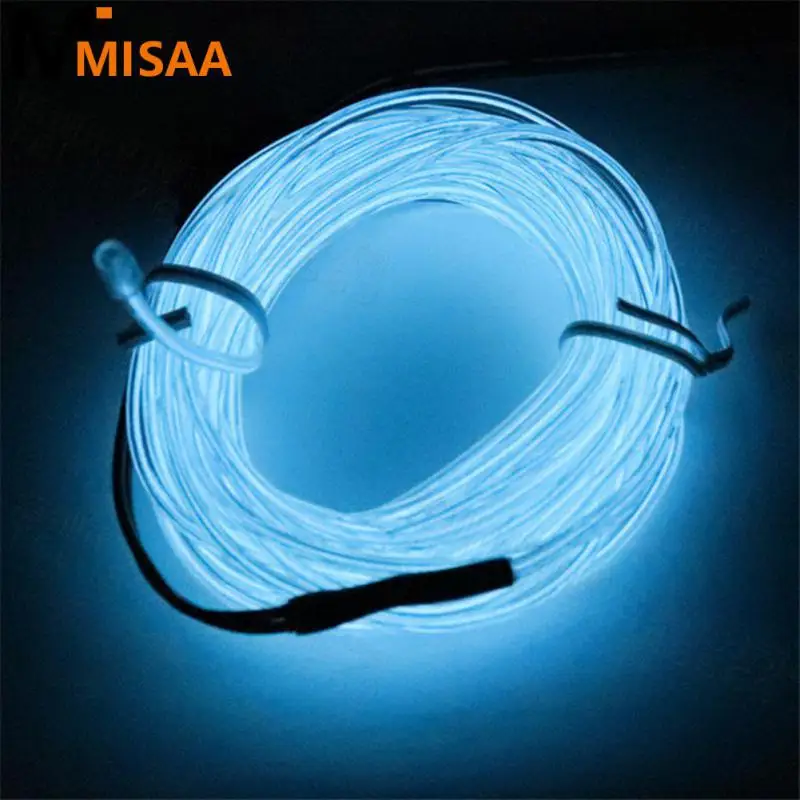 1m Neon LED Car Interior Lighting Strips Auto LED Strip Garland EL Wire Rope Car Decoration lamp Flexible Tube