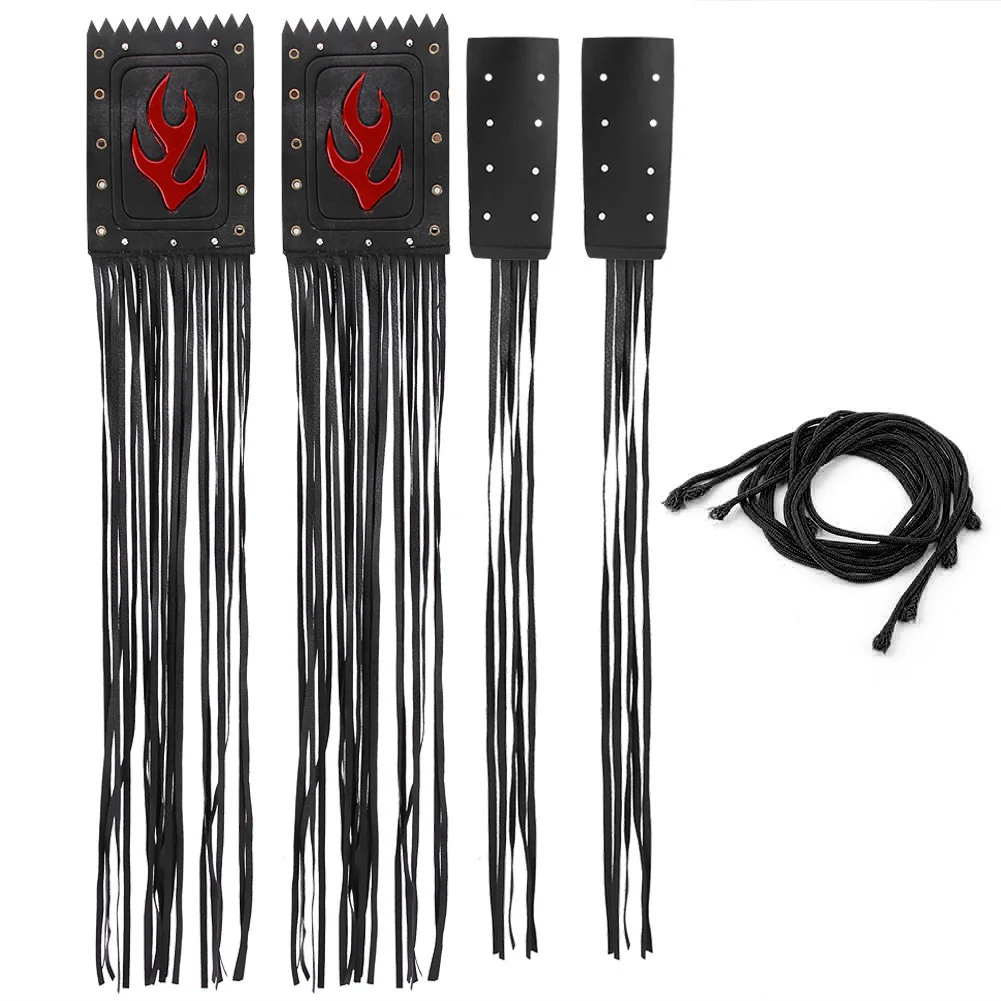 1set Universal Motorcycle Synthetic Leather Handlebar Tassel Fringe Grip Cover Lever Tassel Fringes Cover Decoration