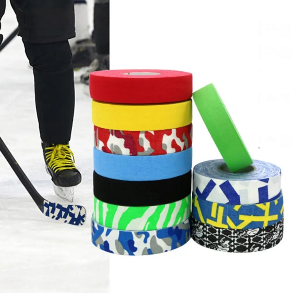 2.5cm*25m Anti-slip Polyester Ice Hockey Grip Tape Wear-resistant Hockey Stick Tape Athletic Sport Tape Sports Elastic Bandage