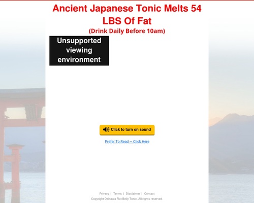 (2) Japanese Tonic Destroys Belly Fat Overnight