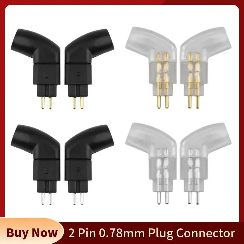 2 Pin 0.78mm Plug Connector Audio Speaker Terminal Consumer Electronics UE11 ES3 W4R UE18 Headsets Rhodium Gold Plated PC Shell