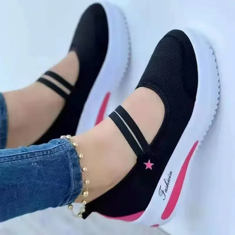 2022 Mesh Breathable Woman Tennis Shoes Canvas Shoe Female Casual Shoes Ladies Sport Shoes Platform Sneaker Hollow Out Shoes