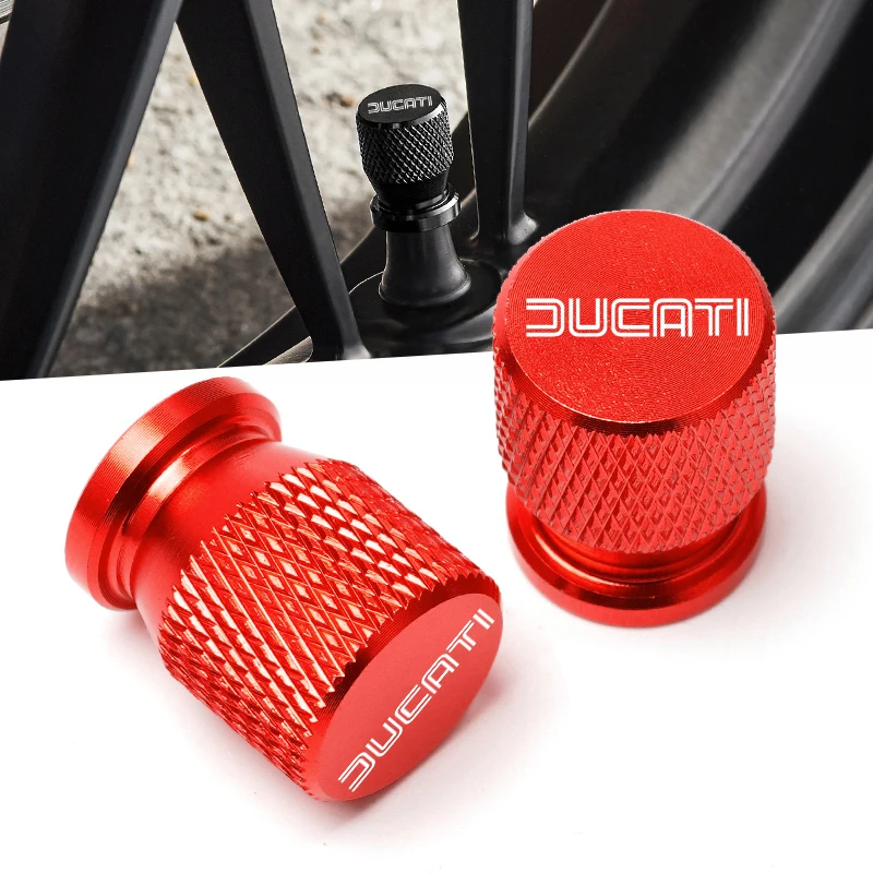 2pcs CNC Aluminum Tyre tire Valve Air Port Cover Cap Motorcycle Accessories For Ducati Hypermotard 950 939 821 796 SP 1100