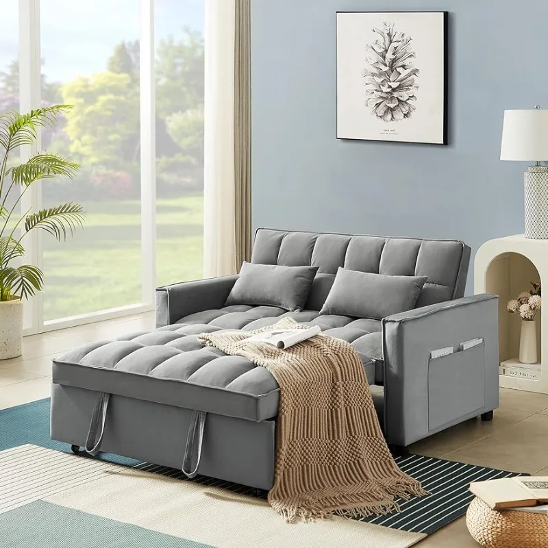 3 in 1 Convertible Sleeper Loveseat, Futon Sofa Couch With Pullout Bed ,Furniture for Living Room sofa bed  home furniture