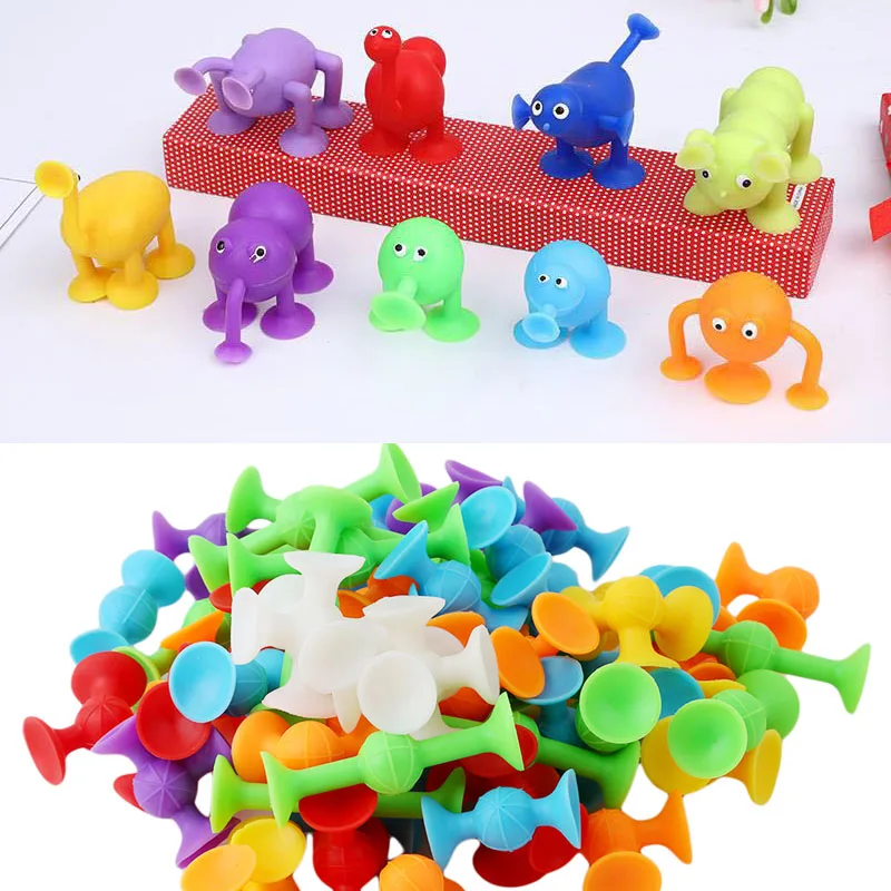 33-106pcs Villain Shape Sucker Assembled Suction Cup Building Blocks Toy Girl&Boy Kids Gifts Fun Educational Toy