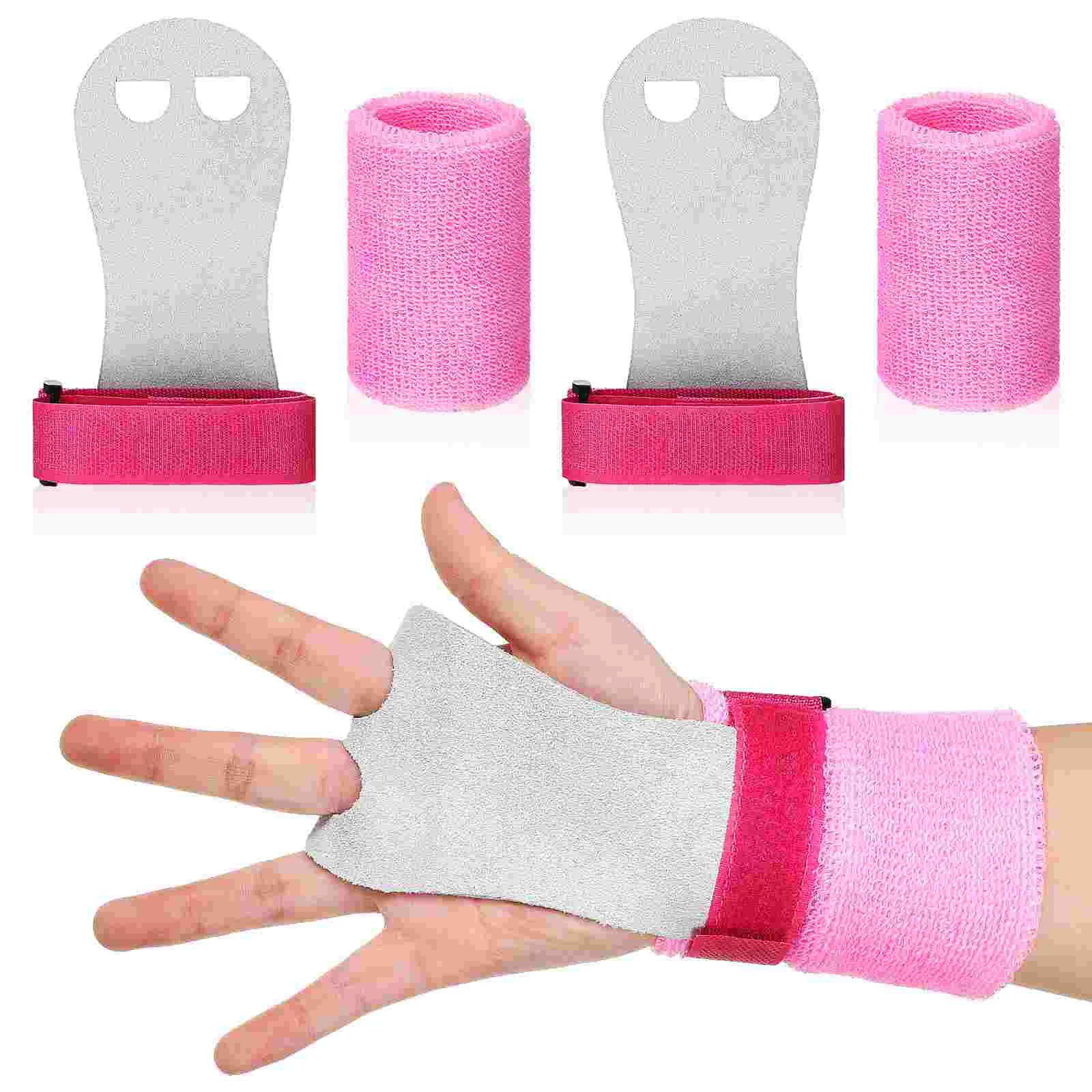 4 Pcs Sports Gymnastics Grips and Wristbands Kids Gymnastic Grips Gymnastic Bar Grips Sweatbands Gymnastics Equipment