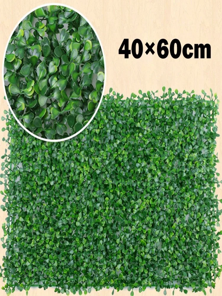 40x60cm Artificial Plants Grass Wall Backdrop Decoration Boxwood Hedge Panels For Indoor Outdoor Home Garden Balcony Decor Party