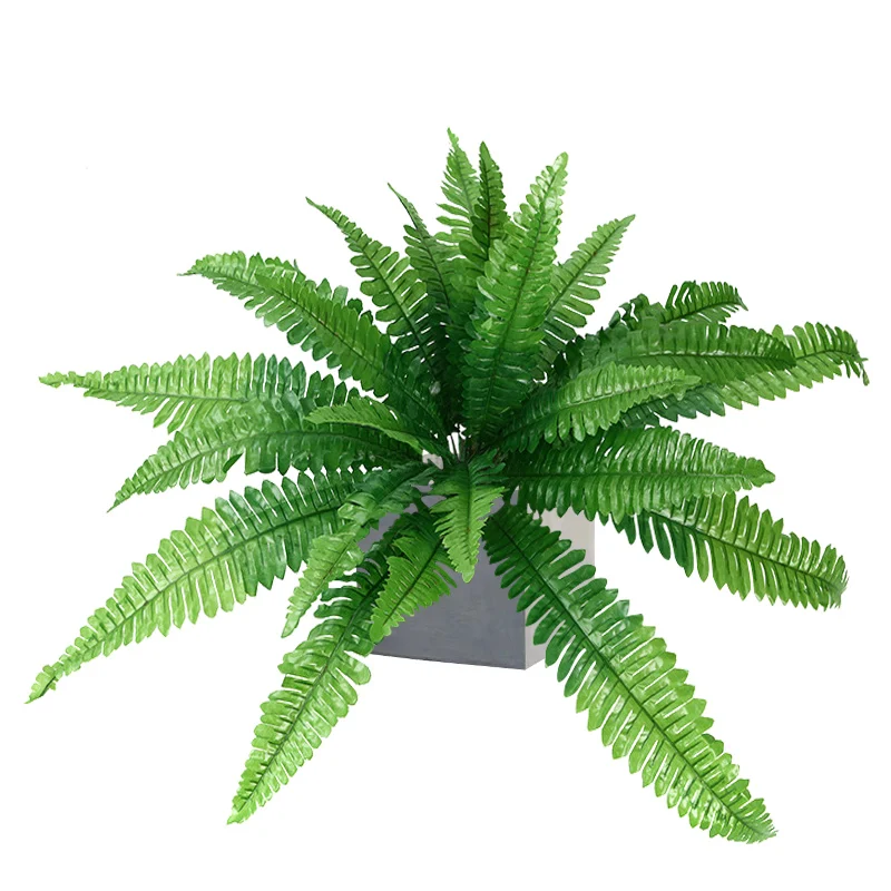 46-58cm Large Artificial Palm Tree Tropical Fake Fern Leafs Silk Persian Leaves Wall Hanging Plants For Home Garden Party Decor