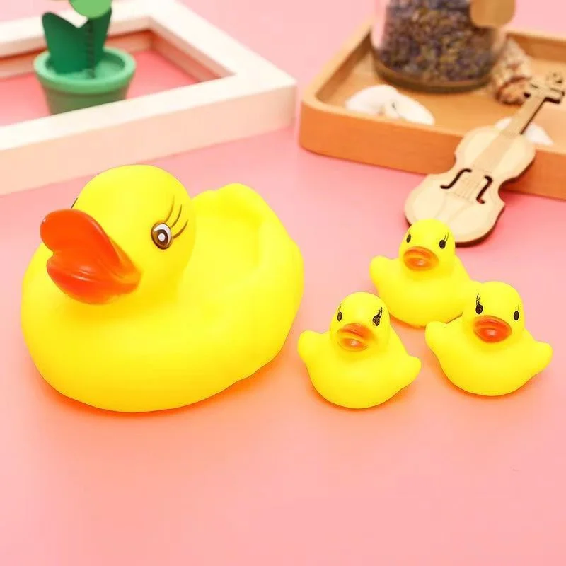 4PCS Photography Accessories Mini Cute Little Yellow Duck Baby Bath Toys Children’s Pool Water Toys