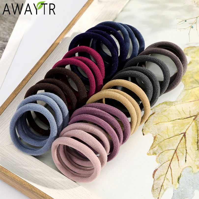 50PCS/Set New Women Girls Candy Colors Nylon Basic Scrunchie Hair Tie Ponytail Hold Hair Rubber Bands Fashion Hair Accessories