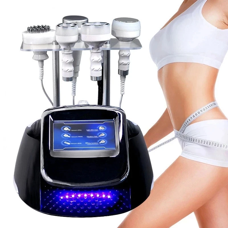 5D 6 in1 Ultrasound 40K Cavitation  Ultrasonic Vacuum Slimming Radio Frequency Massager Skin Care Device Health Machine