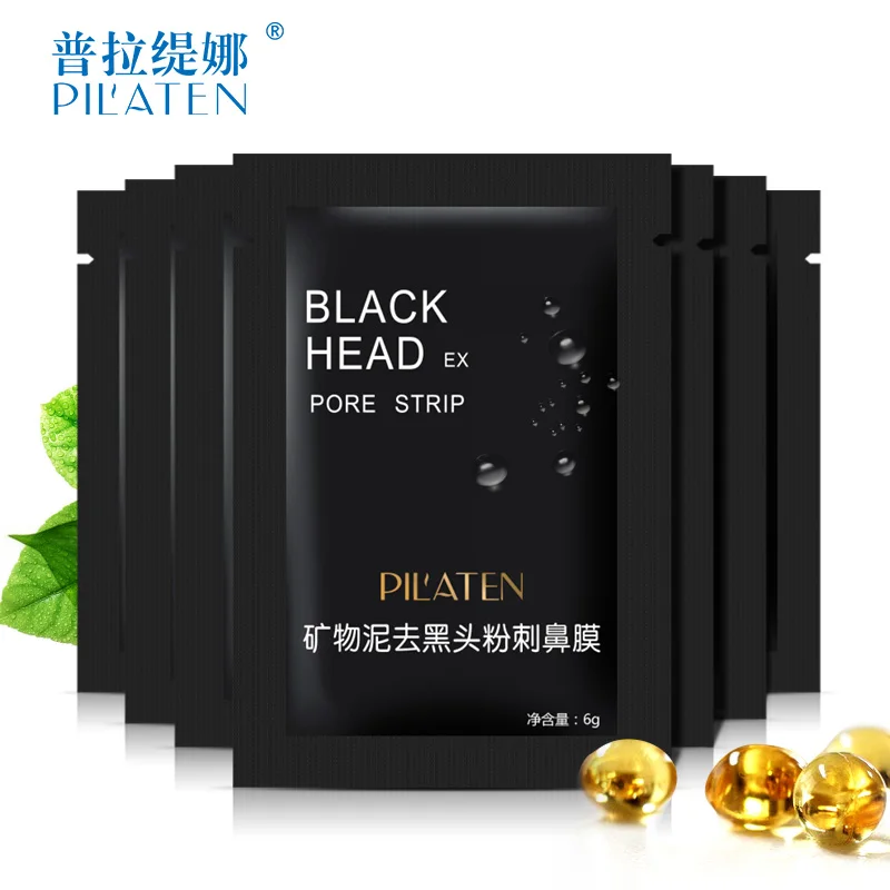 5pcs/lot Original Pilaten Black Head Removal Face Care Nose Mask Black Mask Acne Extractor Mask beauty holika holika lanbena