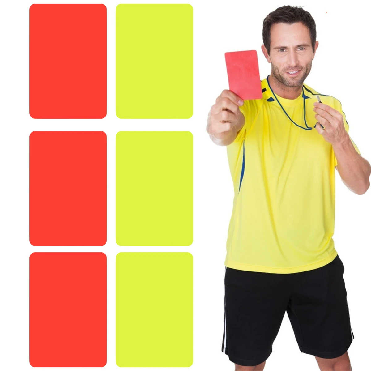 6/4/2Pcs Sports Football Referee Red and Yellow Card Set Soccer Warning and Ejection Cards League Soccer Boot Tranning Equipment