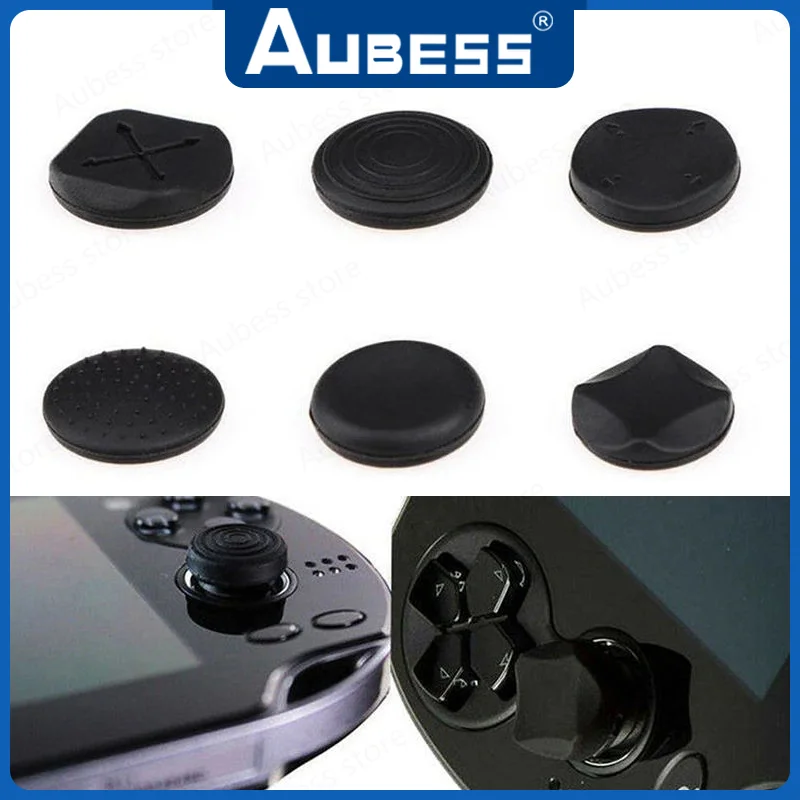 6 In 1 Anti-slip Joystick Cap For Sony PlayStation Psvita PS Vita PSV 1000/2000 Slim Silicone Cover Controller Accessories Games