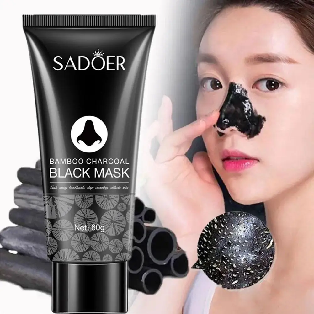 60g Blackhead Remover Face Mask Cream Peel Off Nose Dots Cosmetics Skin Deep Mask Cleansing Beauty Care Beauty Black Women E2R5