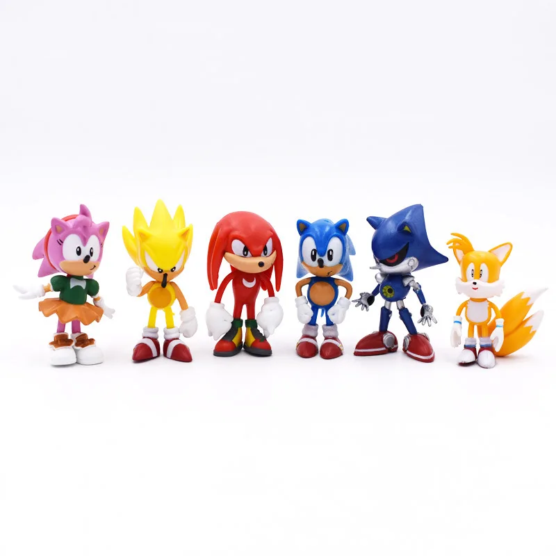 6pcs/set Game Super the Hedgehog Action Figure Toys 6-7cm