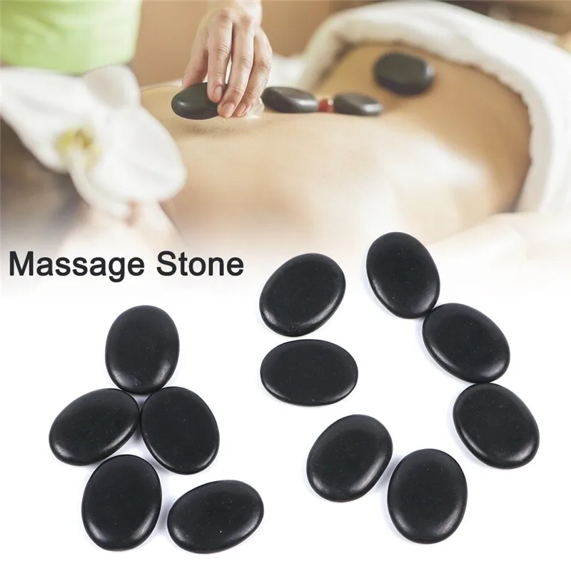 7Pcs Beauty Stones Massage Spa Rock Basalt Stone Lava Natural Energy Massage Stone Hot Sale Healthy Beauty Tool