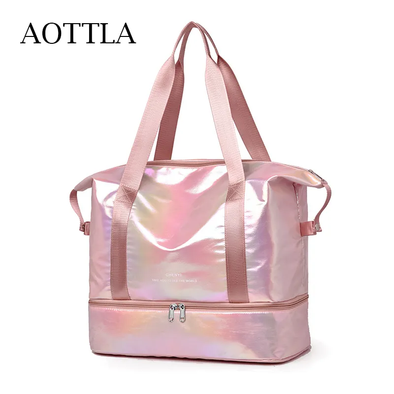 AOTTLA Luggage Travel Bag Large Capacity Women’s Shoulder Bag High Quality Nylon Top Handle Bags Fashion Trend Casual Sports Bag