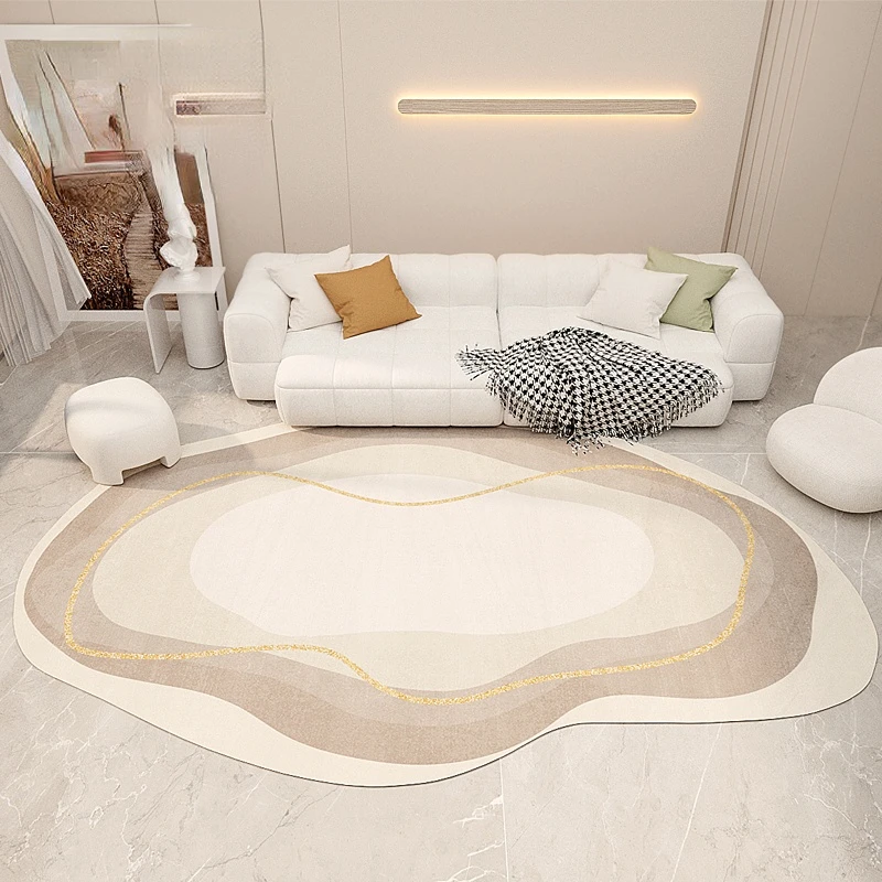 Advanced Light Luxury Carpets for Living Room Simple Bedroom Decor Irregular Shaped Rug Home Large Area Fluffy Soft Floor Mat