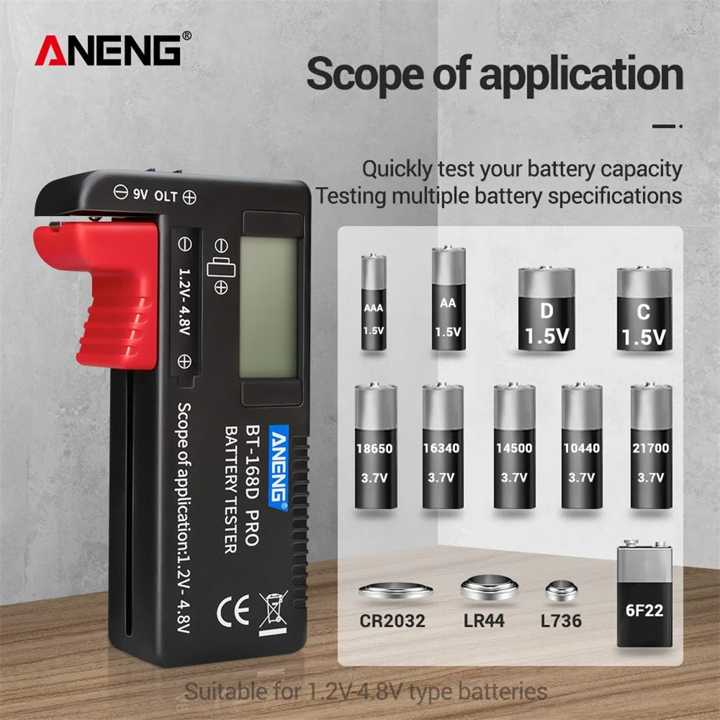 Aneng BT-168 Pro Battery Tester BT168 Pro Smart LCD Digital Battery Tester Electronic Battery Power Measure Checker