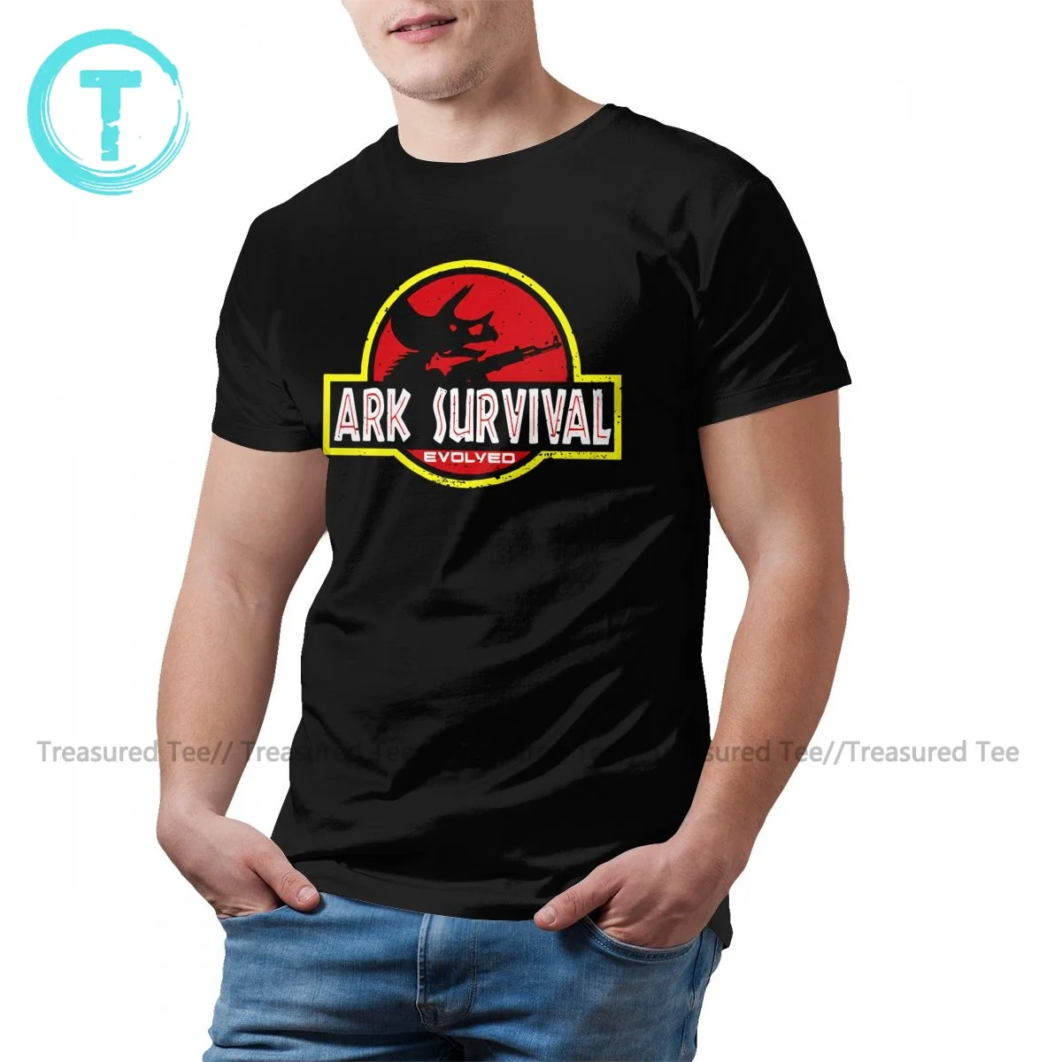 Ark Survival Evolved T Shirt Awesome Cotton Summer T-Shirt Short Sleeves Graphic Tshirt 4xl Man