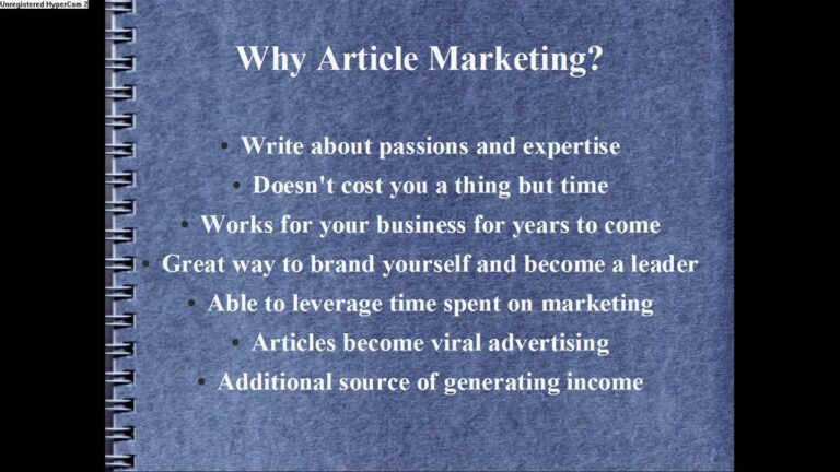 Article Marketing 101 – Simple Article Marketing Tips by Kevin Timothy