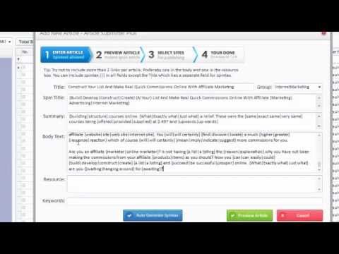 Article Submitter Plus [DEMO] – Best Article Submitter Software For Article Marketing