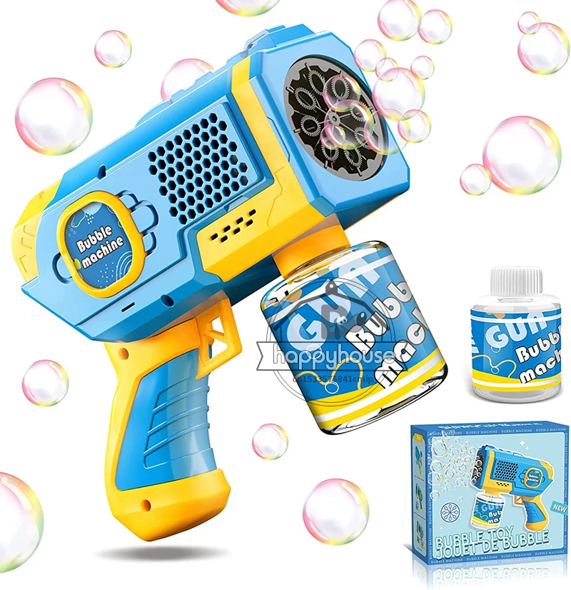 Astronaut Automa Bubble Machine for Children Bubble Gun Rocket Launcher Bubble Blower for Kids Soap Bubble Maker Summer Toys