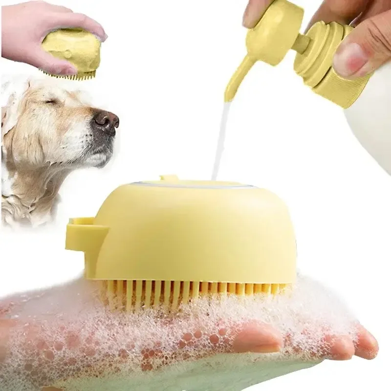 Bathroom Puppy  Dog Cat Bath Washing Massage Gloves Brush Soft  Silicone Pet Accessories for Dogs Cats Tools Mascotas Products