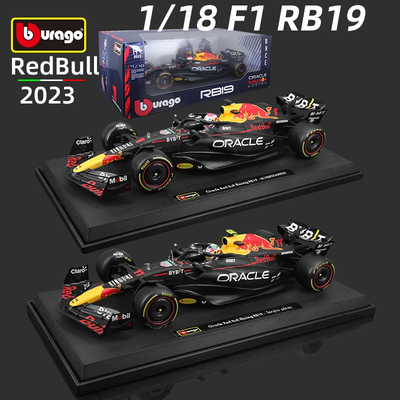 Bburago 1:18 Red Bull RB19 F1 Car Model 2023 Formula Racing Large Size Special Edition #1 Max Verstappen Alloy Diecast Toy