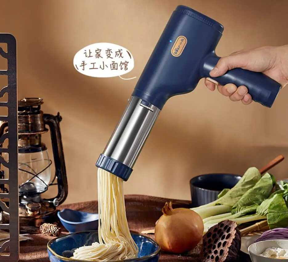 Bear household Noodle Maker Home Noodle Press Handheld Noodle Gun Electric Automatic Stainless Steel Noodle Press DC5V2A diy