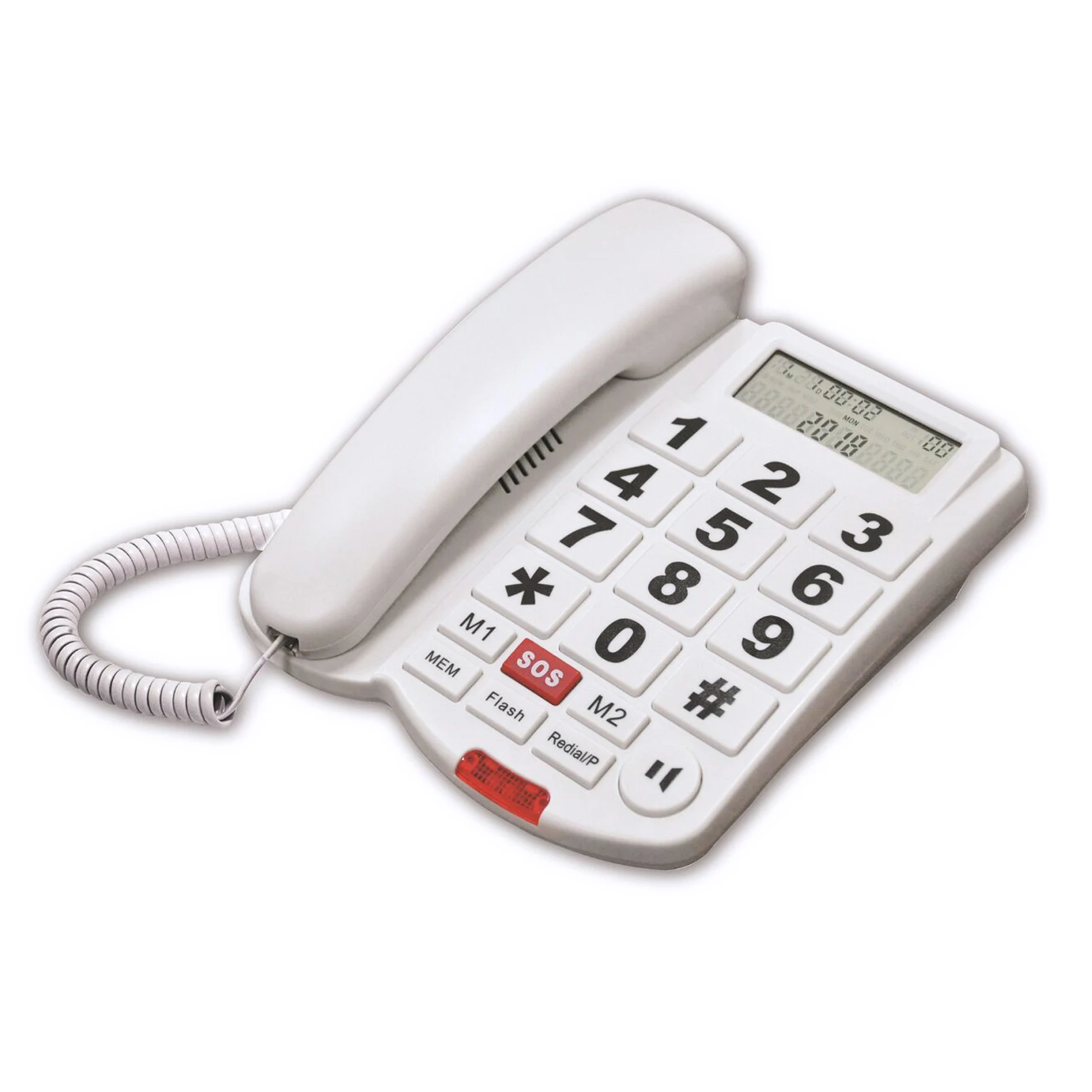 Big Button Telephone for Seniors Caller ID Landline Phones for Elderly Amplified Telefonos Home Phone for Old People with SOS