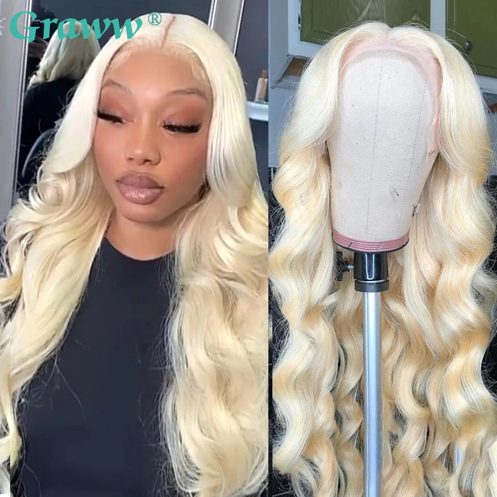 Blonde Body Wave Lace Front Wig HD Transparent Lace 13×4 13×6 Human Hair 613 Glueless Pre Plucked Full Frontal Wigs For Women