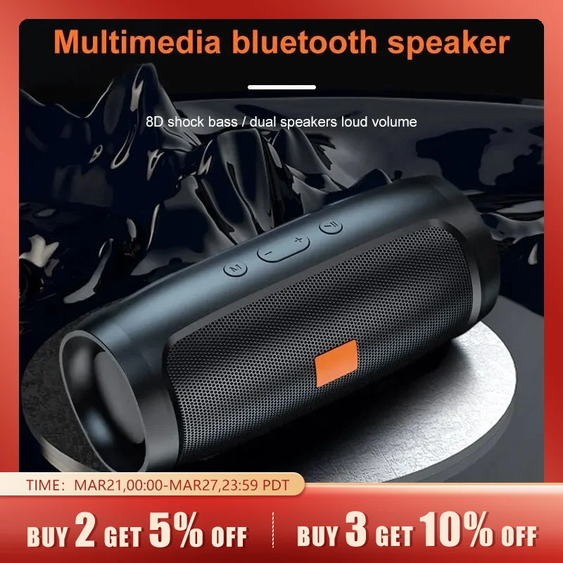 Bluetooth Speaker Dual Speaker Stereo Outdoor Tfusb Playback Fm Voice Broadcasting Portable Subwoofer 50 Wireless Speaker