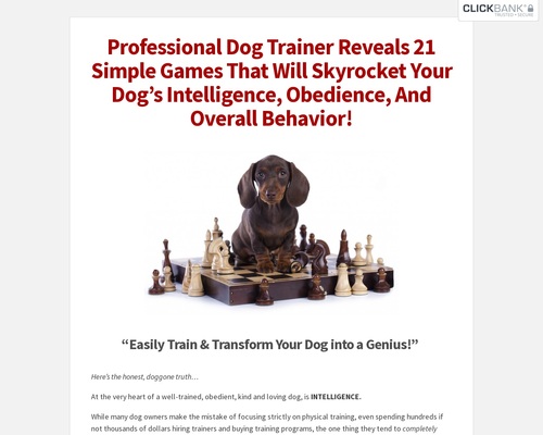 Brain Training for Dogs – Unique Dog Training Course! Easy Sell!